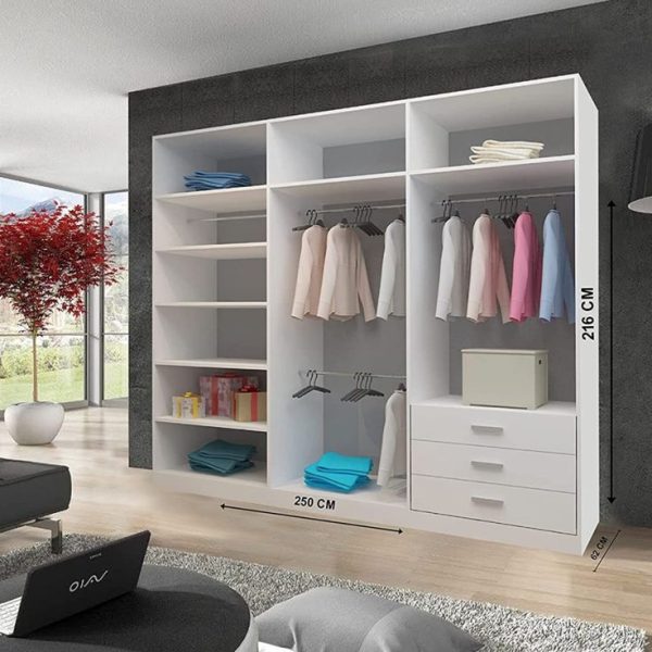 Chicago Milan Sliding Door Wardrobe– Sleek Storage, Modern Style - Image 2