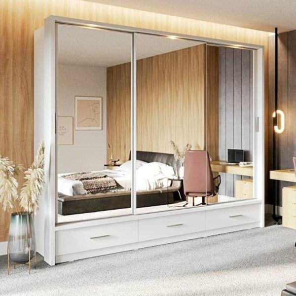 Chicago Milan Sliding Door Wardrobe– Sleek Storage, Modern Style