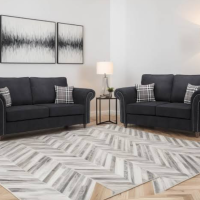 Oakland Suede Leather 2C2 Corner Sofa 3+2