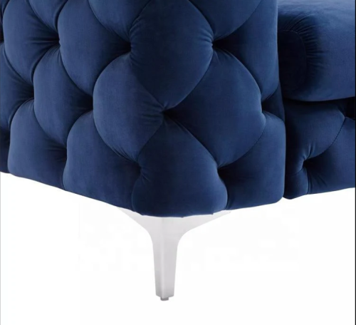 The Rocky Chesterfield Sofas Sets in Luxury Navy Blue Velvet - Image 8